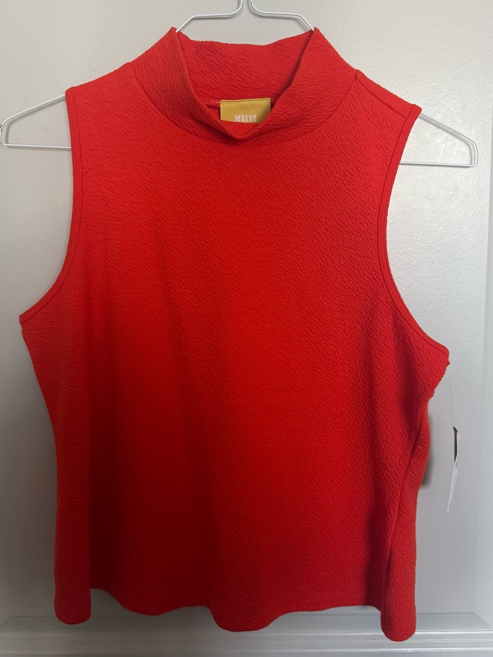 NWT ▪️ Anthropologie Sleeveless Mock Neck Tank in Bright Orange